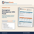 Caregiver Emergency Information | Printable Medical Info Sheet