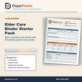 Elder Care Binder Starter | Printable Senior Care Organizer