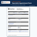 DopaSheets Specialist Appointment Organizer sample-filled printable hero