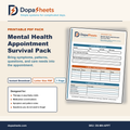 Mental Health Appointment Organizer | Printable Therapy Notes
