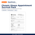 DopaSheets Chronic Illness Appointment Survival Pack printable health visit organizer
