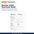 DopaSheets Doctor Visit Survival Pack printable appointment notes worksheet