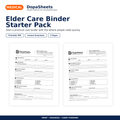 DopaSheets Elder Care Binder Starter Pack printable senior care organizer