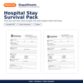 DopaSheets Hospital Stay Survival Pack printable patient notes and discharge organizer