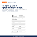 DopaSheets Imaging Scan Appointment Pack printable scan prep and follow-up notes