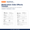 DopaSheets Medication Side Effects Tracker printable medication symptom log