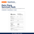 DopaSheets Pain Flare Survival Pack printable symptom trigger and relief log